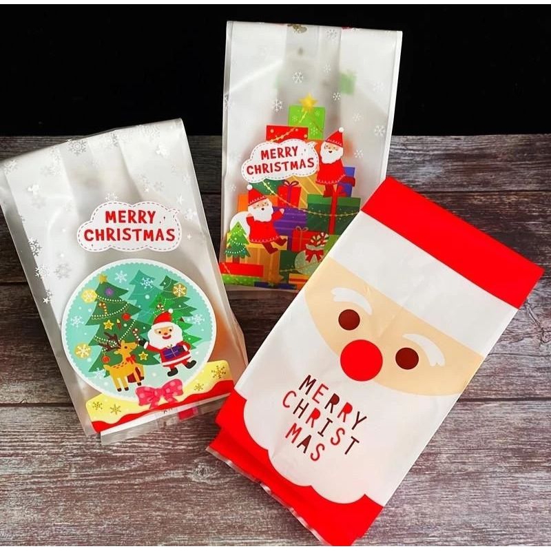 

Plastik Cookies Snack Permen Natal Christmas White Santa