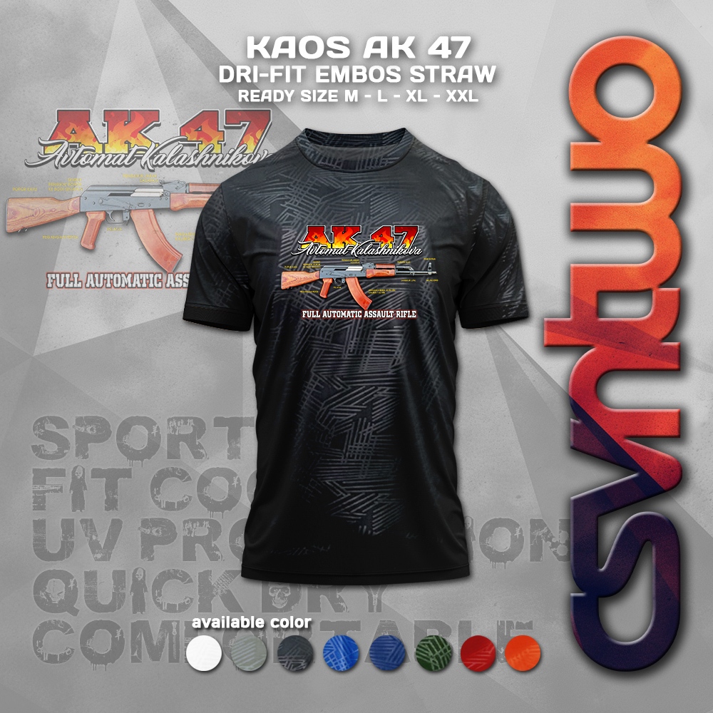 Kaos Jersey  Dryfit Embos  Army/ Kaos Ak-47/ Kaos FN SCAR  / Kaos FN SCAR 2/ KAOS OLAHRAGA VARIASI