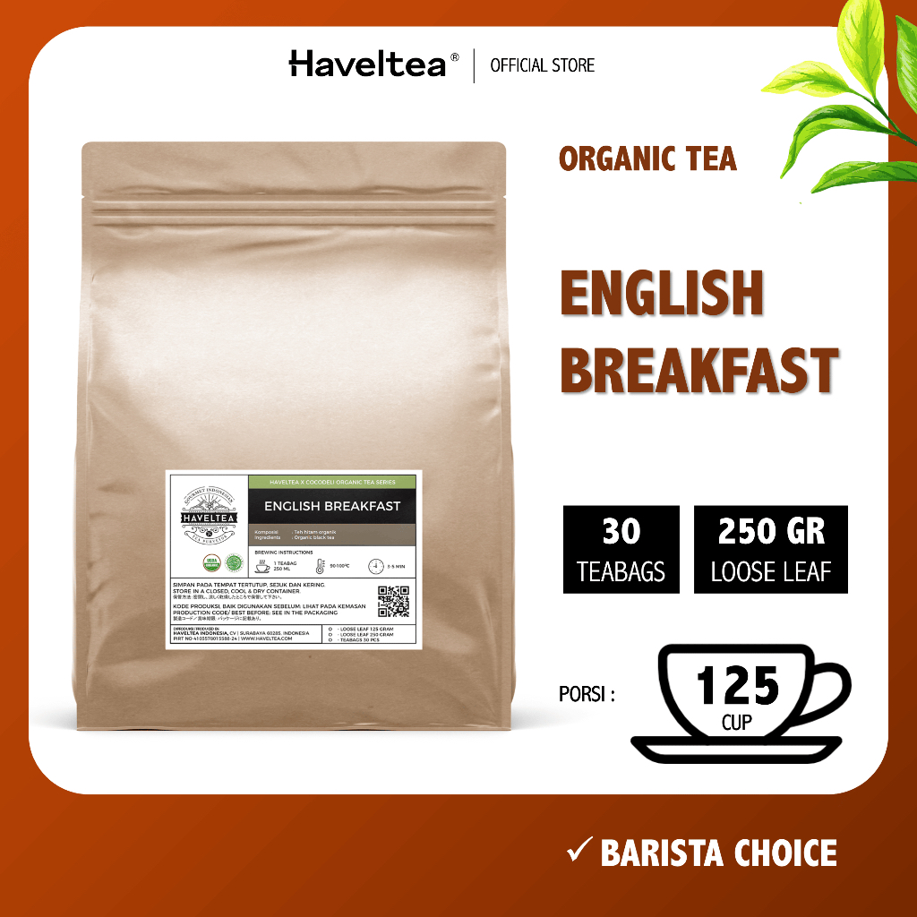

ENGLISH BREAKFAST | Pouch | Cocodeli by Haveltea Organic | Teh Hitam