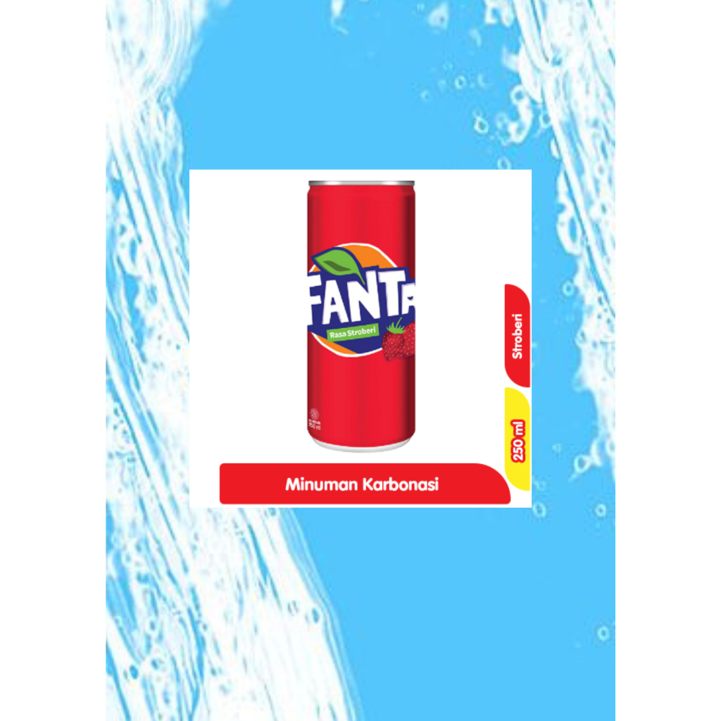 

Fanta Minuman Soda Stroberi Kaleng - Karton 24 x 250 ml