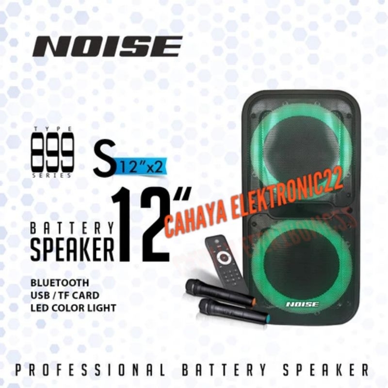 Speaker Portable Wireless Noise 899 S Original 2 X 12 inch Bluetooth