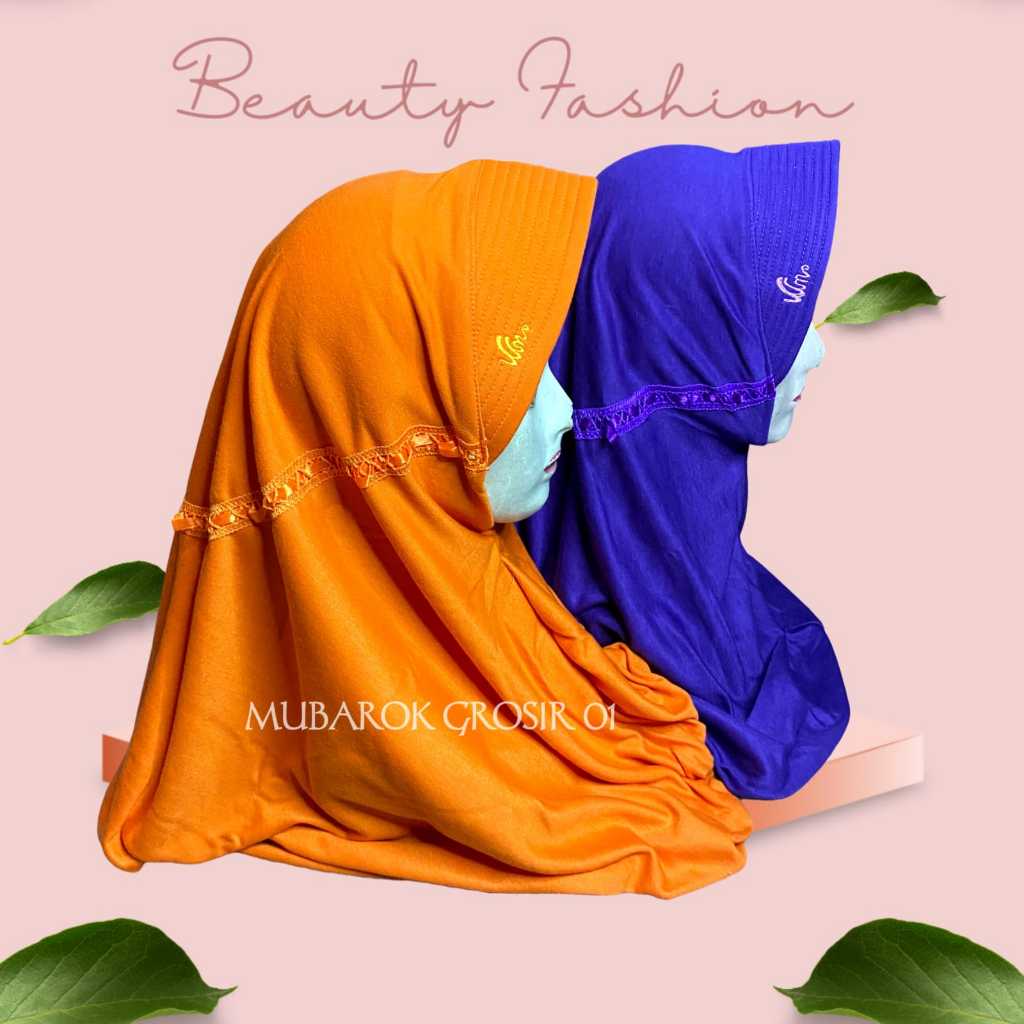 Hijab Krudung Jilbab Instan Bergo Sekolah Anak Perempuan TK SD SMP Serut Samping Rabbani KW