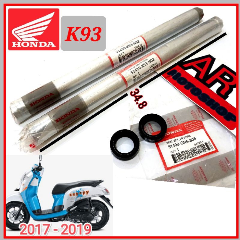 sepasang as shock depan + sil shock K93 honda scoopy fi esp (donat )