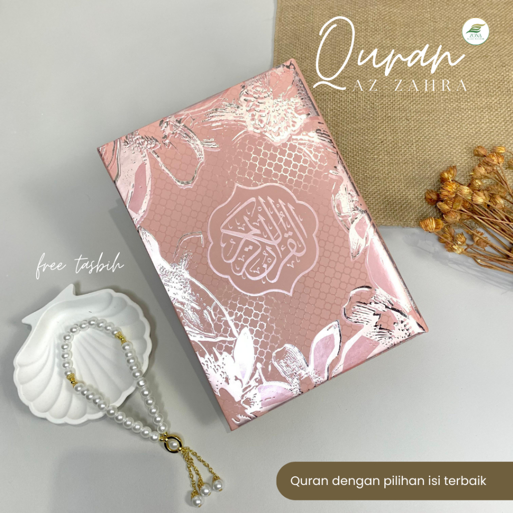 Al Quran Embos Motif Bunga Terjemahan, Blok Warna Perkata (TIDAK BISA CUSTOM NAMA) Free Box Eksklusi
