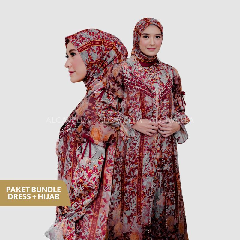 ALCAVELA - ZAFEERA DRESS PREMIUM EXCLUSIVE | Gamis Wanita Elegan Terbaru | Busui dan Wudhu Friendly 