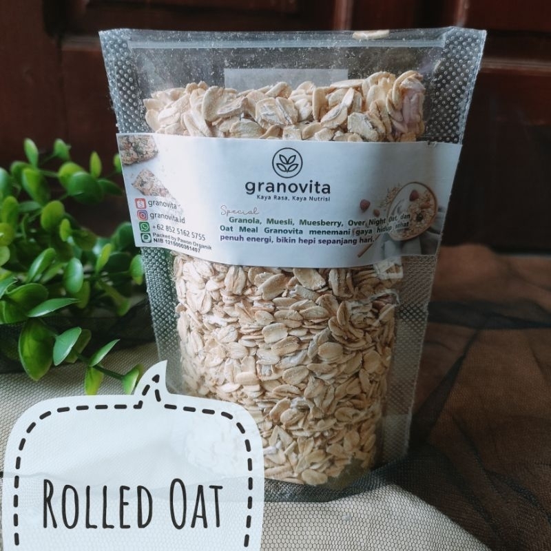 

GRANOVITA Rolled Oat Premium 100gr Oatmeal Gandum Kasar Sarapan sehat Diet Alami