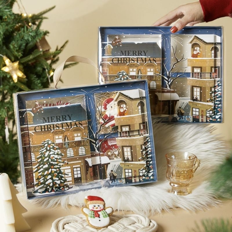 

(1SETS) Premium Kotak Hampers Natal/ Kotak Natal/ Kotak Christmas/ Kotak Kue Natal 2024/ Christmas Box