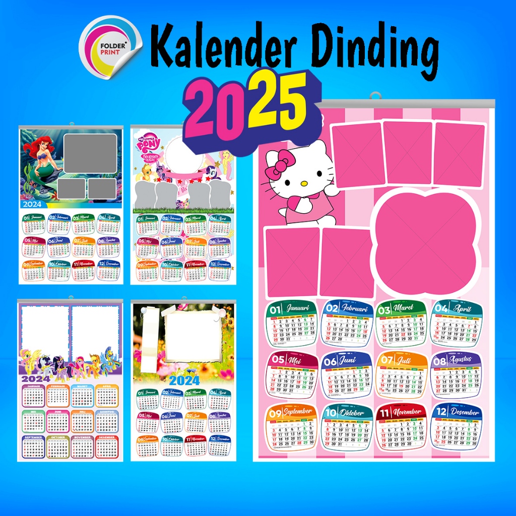 

Cetak Kalender Custom Dinding Foto Karakter Free Design Art Paper 150 Gsm