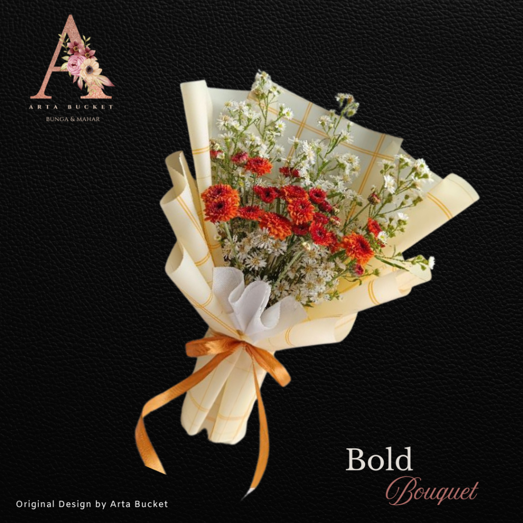 Bucket Bouquet Buket Bouket Kado Hadiah Gift Give Edisi Spesial Girly Bunga Mawar Daisy Warna Orange