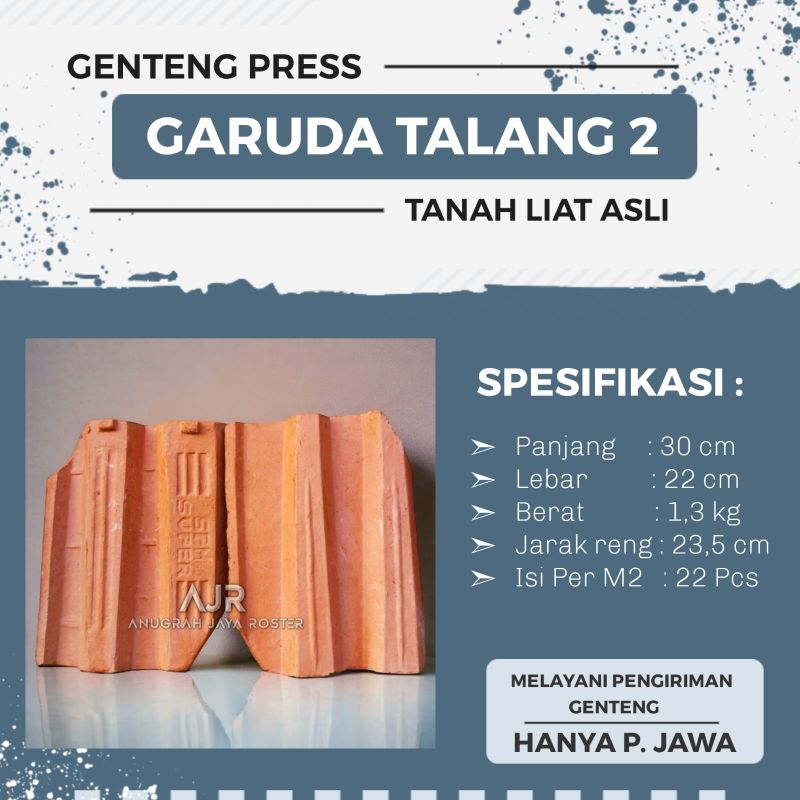 Genteng Garuda Talang dua | Genteng Press Wirosari