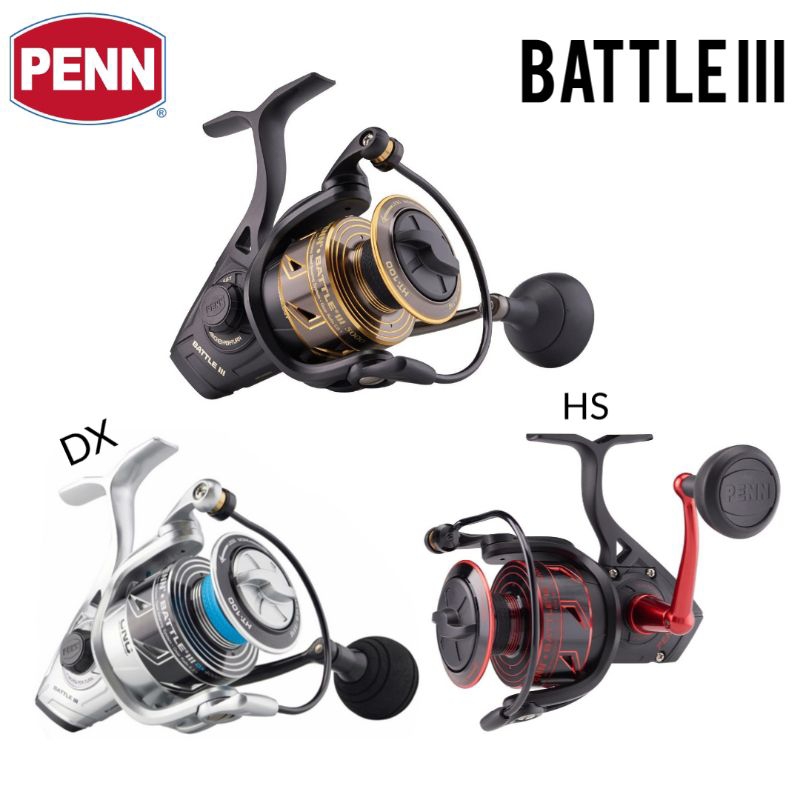 Reel Penn Battle iii 3 1000 2000 2500 3000 4000 5000 6000 DX HS Full Metal Power Handle