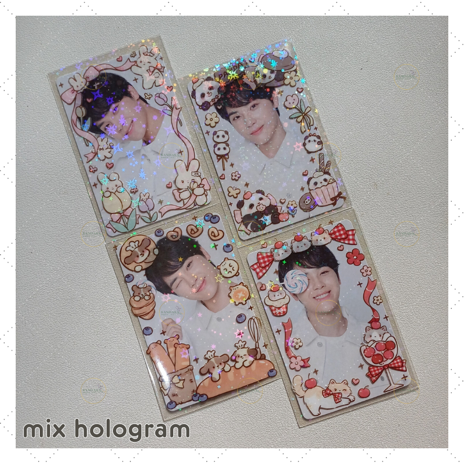 Inner Sleeve Meet YX Decorative Frame Double Sided Hologram | Photocard K-Pop