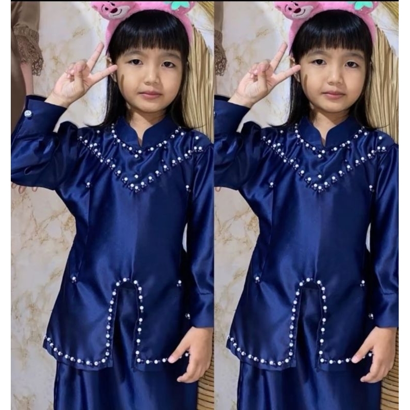 one set baju kurung melayu anak perempuan/baju kurung anak /baju anak kondangan