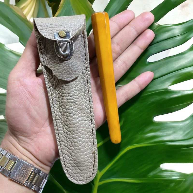 PAKET LENGKAP ONCE/PIPA SERI GADING+SARUNG KULIT ASLI 11-12 CM