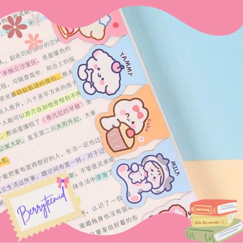 

[Berryteen] 1pcs Bookmark Lucu Hewan Berbentuk Kreatif Magnetik Klip Kertas Mini Membaca Klip Pembatas Buku
