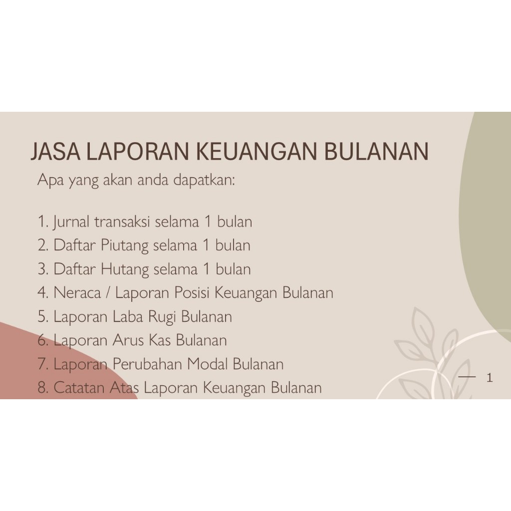 Jasa Pembukuan Jasa Akuntansi Jasa Laporan Keuangan
