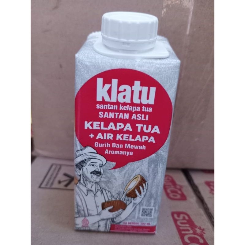 

Santan klatu kemasan 200ml 1paket(isi 2pcs)