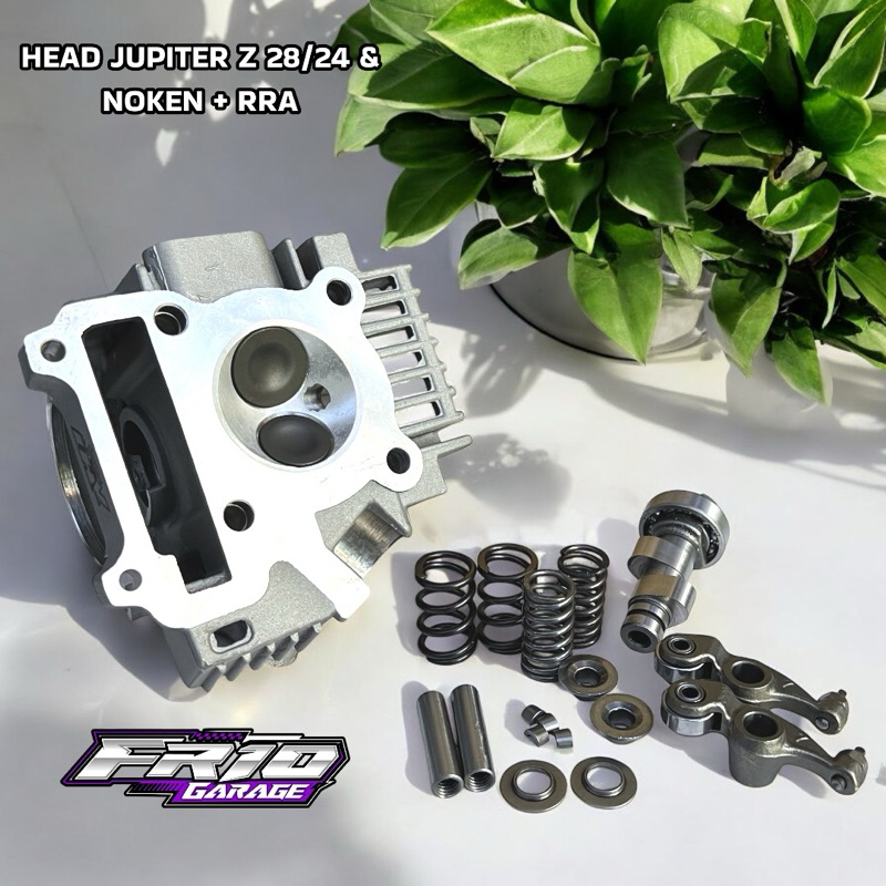 Cylinder Head Kop Jupiter Z 28 24 Batang 5 Mm Rubah Sudut Set Noken As Racing Deksel