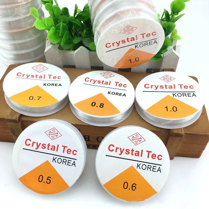 Tali Senar Elastis Korea 0.5/0.6/0.7/0.8/1.0mm Tali Karet Untuk Membuat Gelang Kerajinan DIY