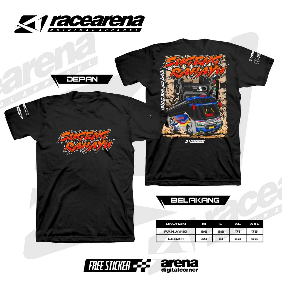 Kaos Bus Sugeng Rahayu Vol.1 Baju Bus Basuri Viral Kaos Pria Wanita