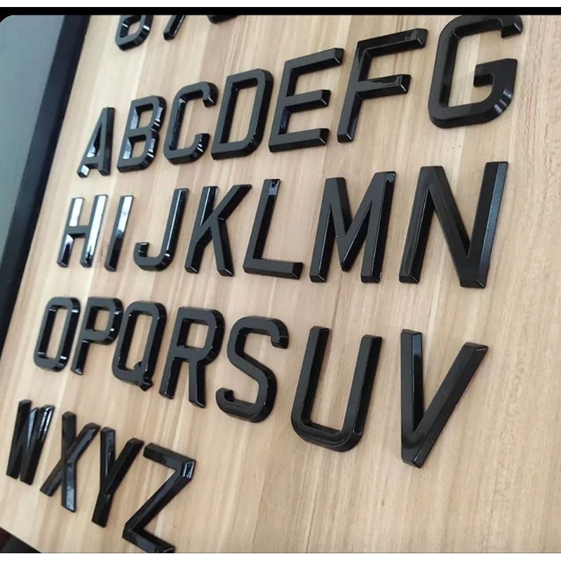 HURUF / ANGKA TIMBUL  SINGAPORE BLACK MOBIL