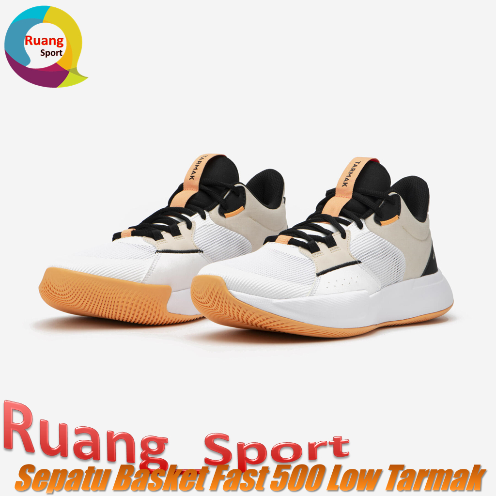 Tarmak Sepatu Basket Dewasa Unisex Fast 500 Low Fashion Shoes Olahraga Basketball - Putih