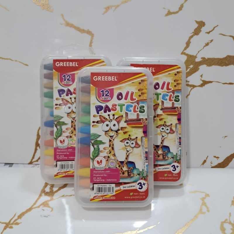 

GREEBEL CRAYON GREEBEL OIL PASTELS 12 WARNA NON TOXIC