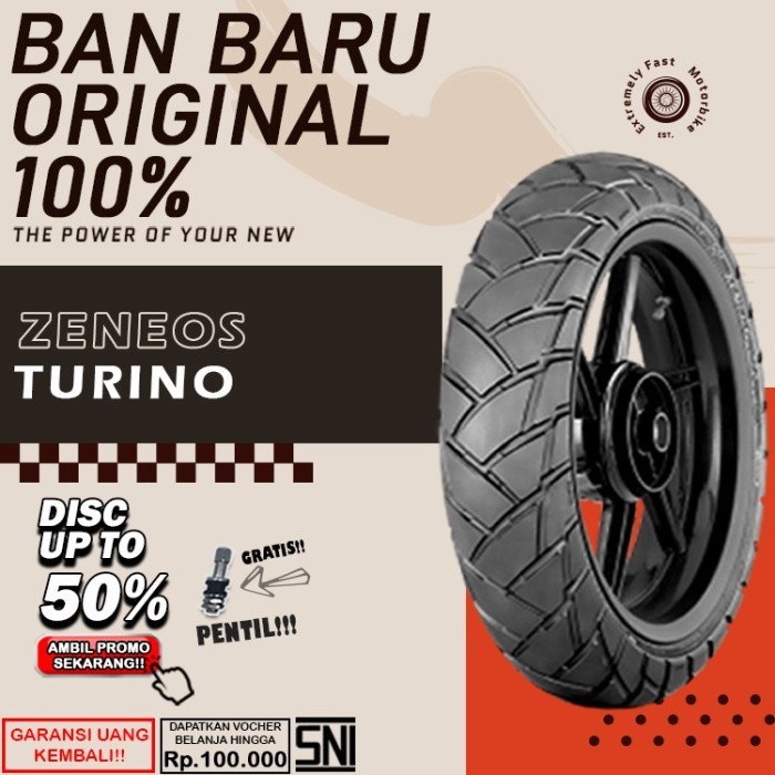 Ban Motor Tubeless Zeneos Turino Ring 17 Ban Motor Vixion Ninja R15 Tublesss Depan Belakang  Ring 17