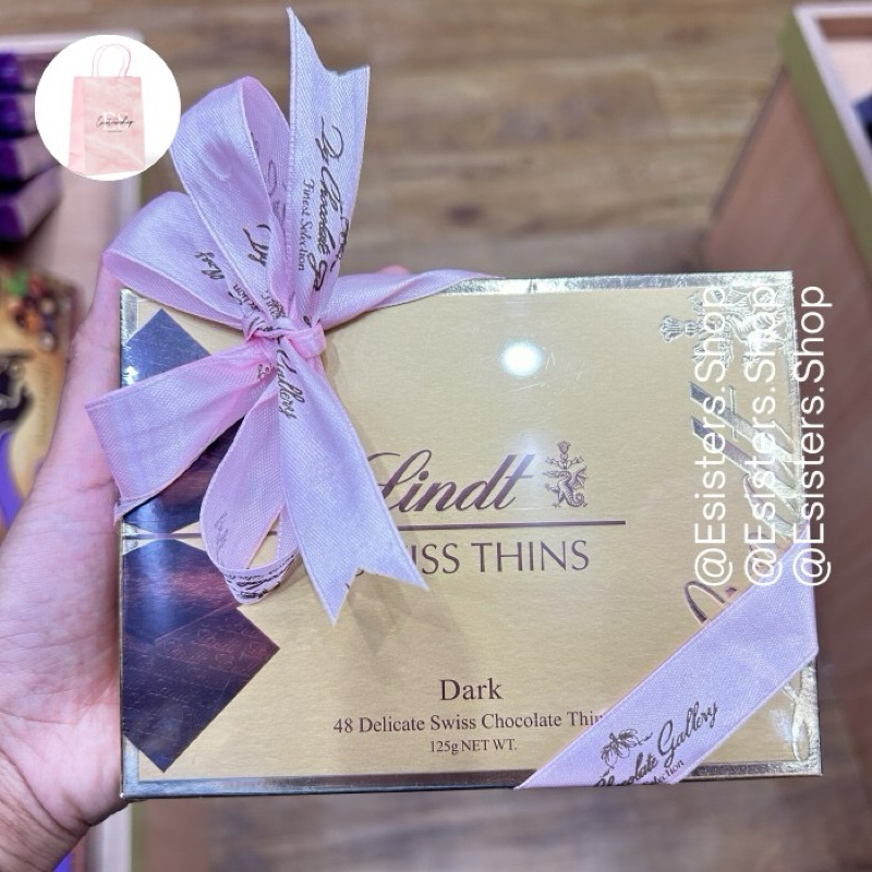 

Chocolate LINDT Swiss Thins Dark Chocolate 48 Delicate Swiss Cokelat Coklat Lindt Import