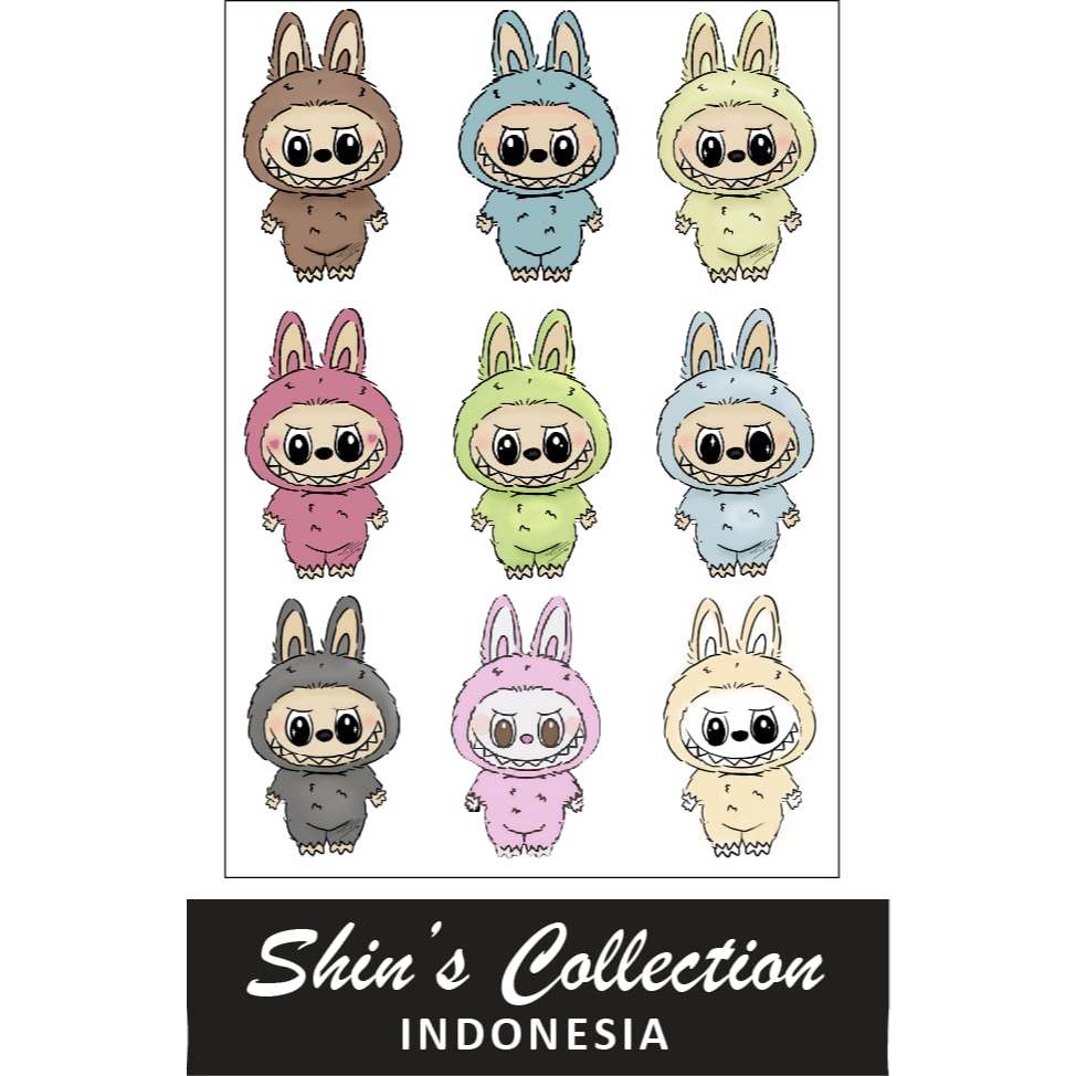 

Sticker stiker Labubu doll cartoon 1 pc