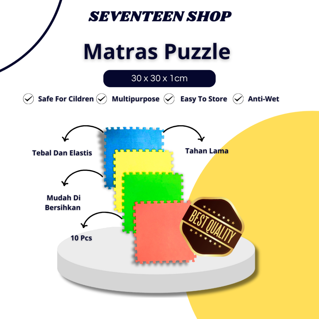 Matras Puzzle Polos 30x30x1 - Playmat Bayi - Tikar Puzzle isi satuan