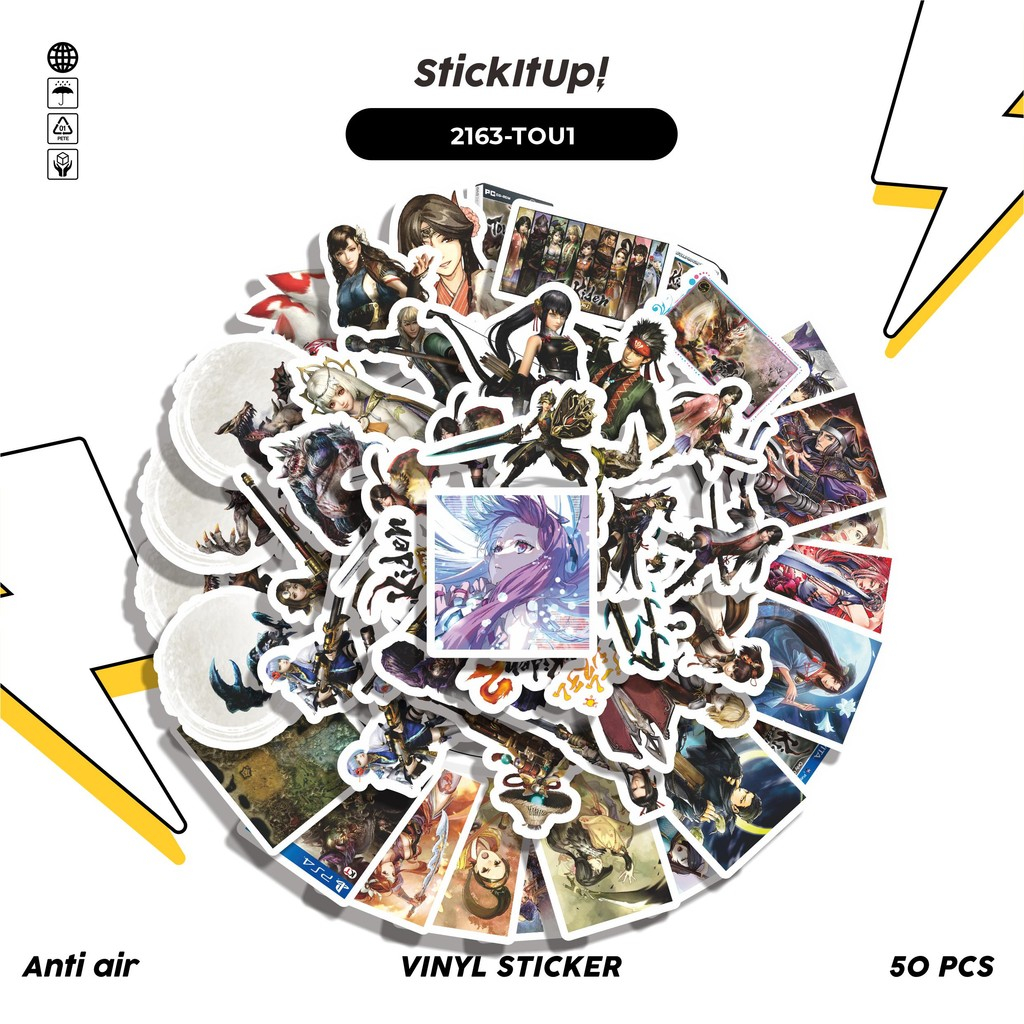 

COD✨ 50 Pcs Stiker Pack GAME SERIES TOUKIDEN CHARACTER MIX 01 Lucu Aesthetic Vynil Waterproof untuk Freebies Sticker Buku Journal Casing HP Laptop