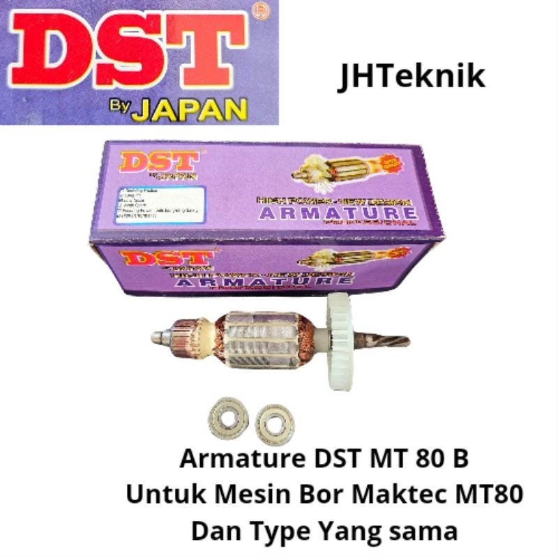 JHTeknik Armature MT80 B Untuk Mesin Bor Maktec MT80 DST/Angker Bor Maktec MT 80 DST