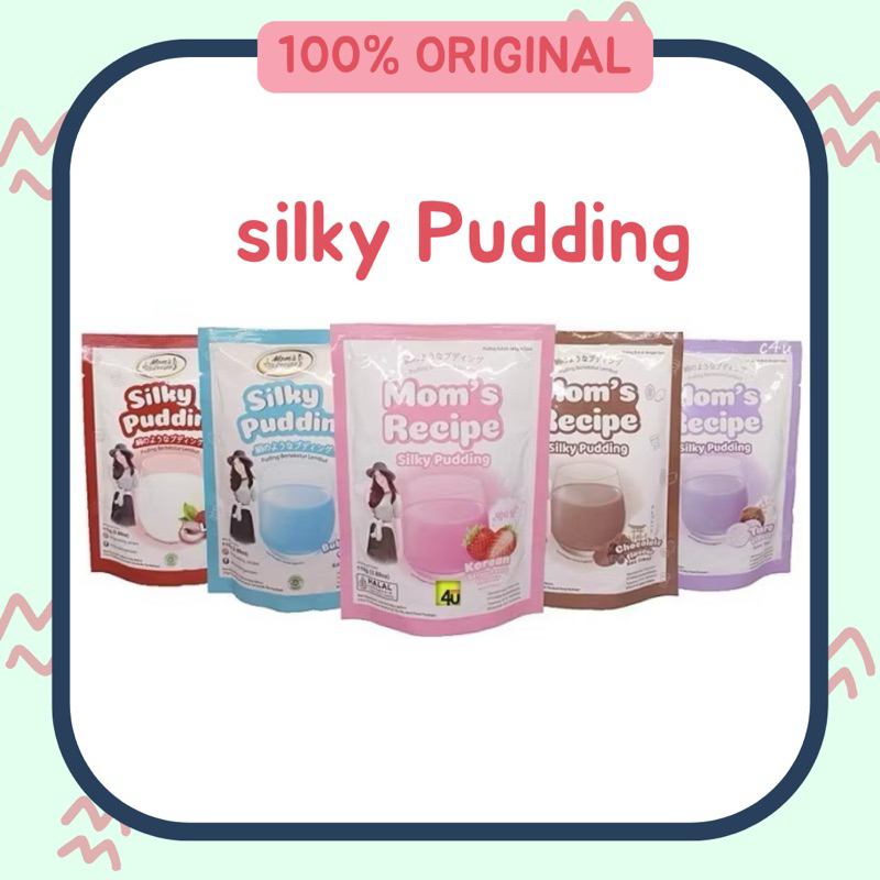 

Silky pudding moms Recipe bubuk 110gr chocolate Taro bubble gum