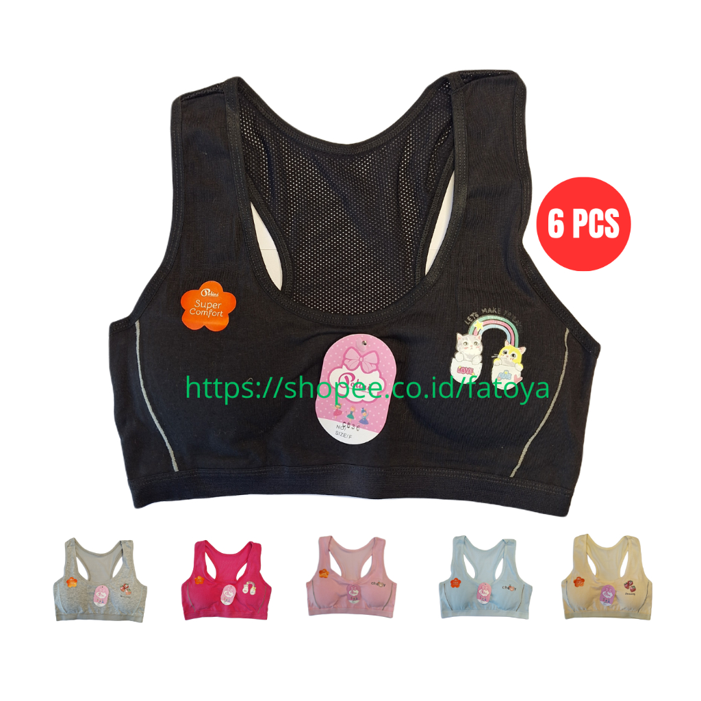 (6 PCS) Miniset Busa Anak Remaja | Miniset Busa Remaja | Bra Remaja Miniset Busa