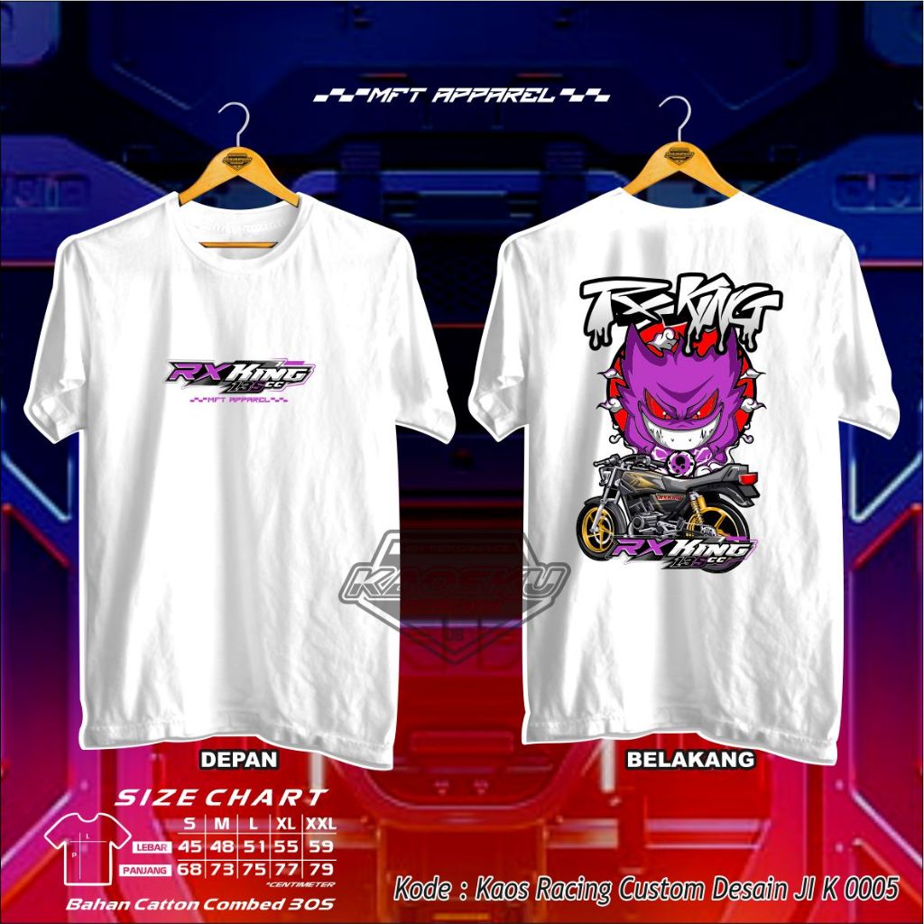Tshirt RX King 135cc | Kaos Racing 2 Tak Lovers #JIK0005