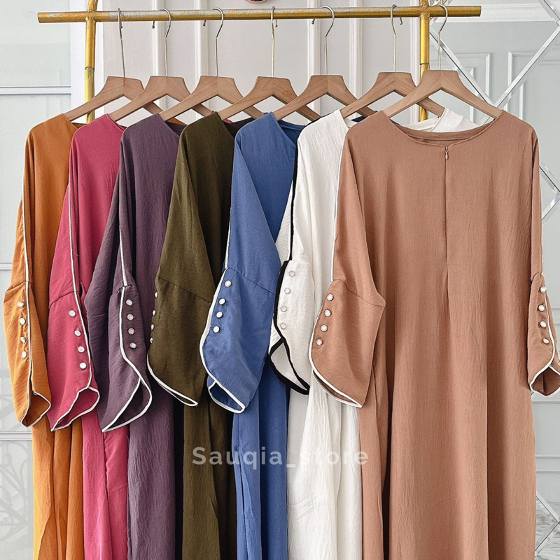 SADIRA BATWING BUTTON DRESS / DRESS MUSLIM WANITA TERBARU
