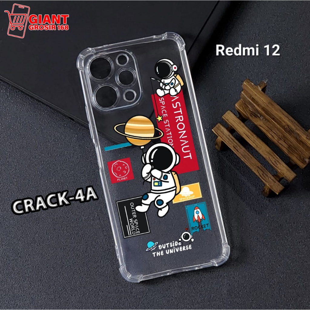 Redmi 9 Redmi 9A Redmi 9C Redmi 10A Redmi  9T Redmi A1 Redmi A2 Case Gambar Crack04 Anticrack Tebal 