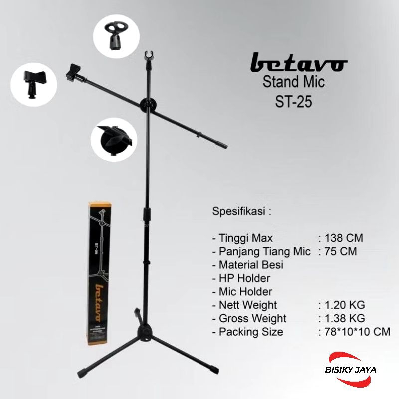 Stand Microphone Panjang Betavo ST 25 / Stand mic panjang betavo ST25
