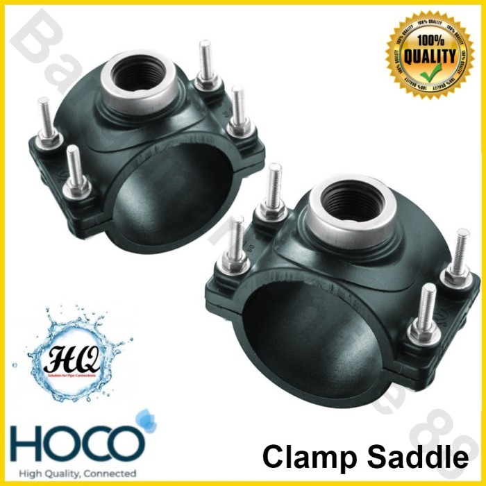 Klem Sadel HDPE 6 x 3/4 inch HQ HOCO Clamp Saddle 160 mm x 3/4 HDPE