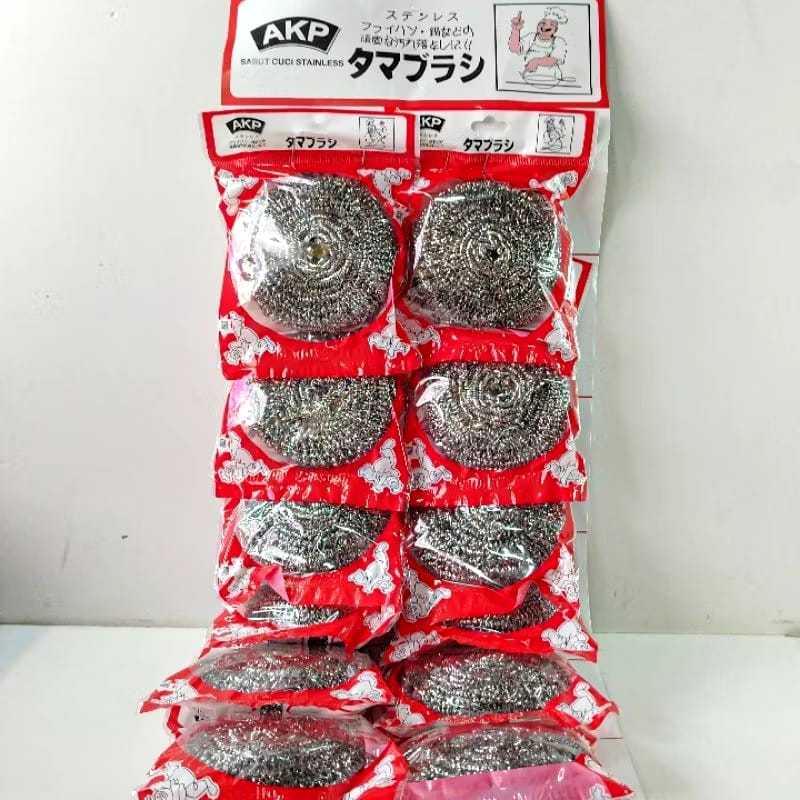 spon kawat cuci piring / spon cuci panci / spon cuci kawat isi 12pcs