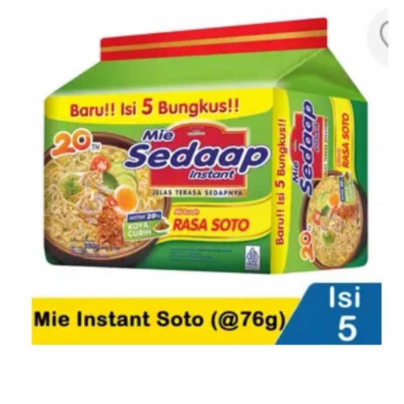 

Sedaap Mie Instant Soto 5X76g