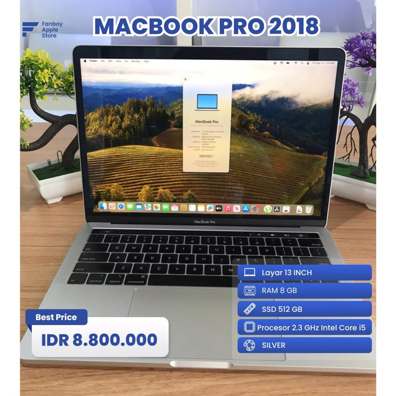 Macbook Pro 2018 Touchbar 13 inch 8/512 GB Silver