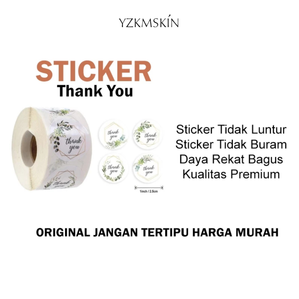 

STICKER THANK YOU ukuran diameter 2,5 cm - Sticker Lucu dan Aesthetic Untuk Packing, Stiker thank you for your order Variasi {BATCH 1}