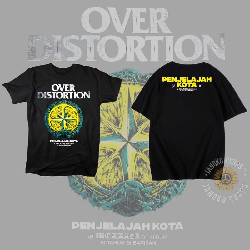 KAOS BAJU TSHIRT CASUAL OVER DISTORTION PENJELAJAH KOTA