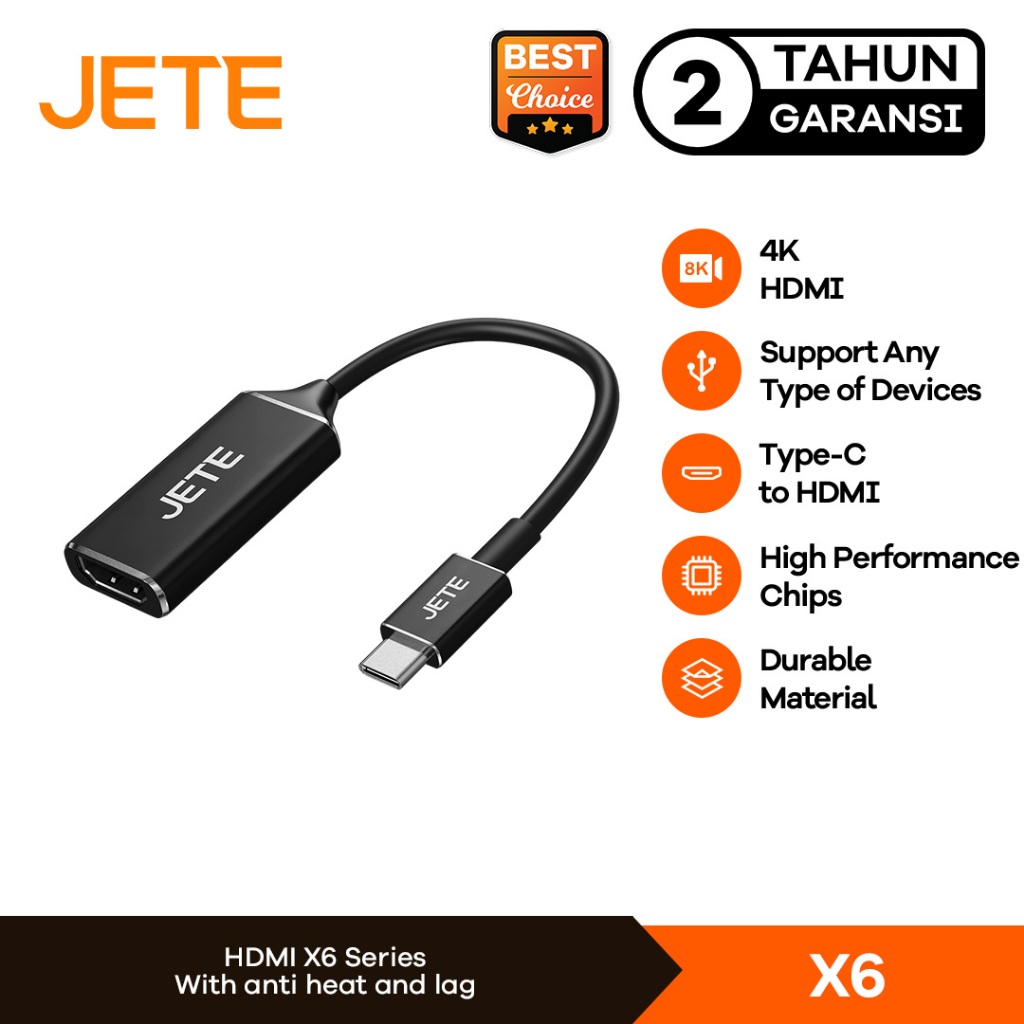 JETE X6 Converter Type C To Female - Garansi 2 Tahun