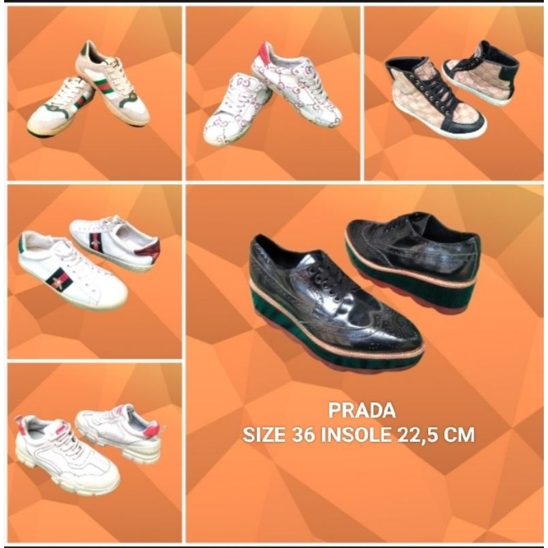 SEPATU WANITA SEPATU KULIT SEPATU ITALI PRADA