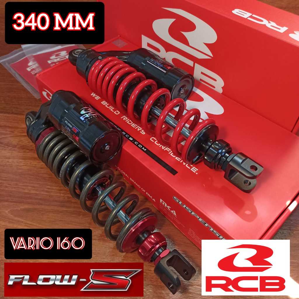 RCB FLOW S SHOCK BELAKANG 340MM VARIO 160 TABUNG ATAS - ORIGINAL RACING BOY