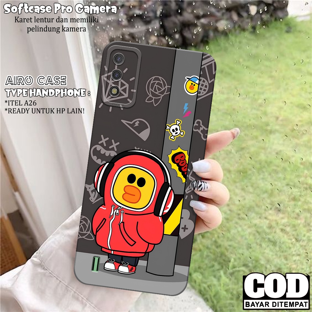 Case ITEL A26 - Softcase ITEL A26 - Fashion Case KARTUN - Casing ITEL A26 - Softcase Pro Camera - Tp