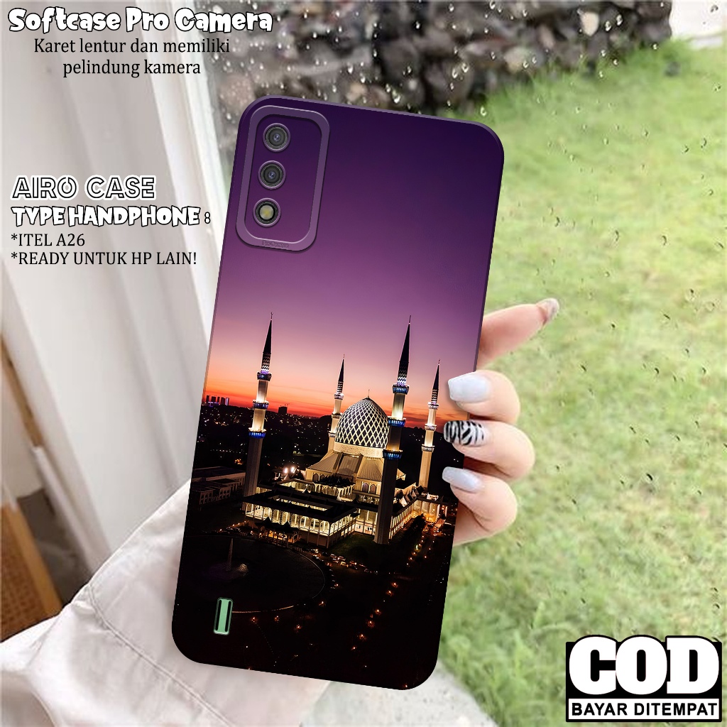 Case ITEL A26 - Softcase ITEL A26 - Fashion Case MASJID - Casing ITEL A26 - Softcase Pro Camera - Tp